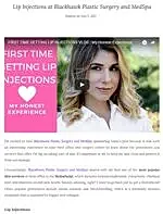 Lip injections experience at Blackhawk Plastic Surgery