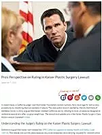 Courtroom scene discussing plastic surgery lawsuit.