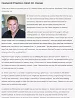 Dr. Ronan's featured practice introduction and photo.