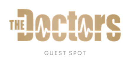 The Doctors show logo with guest spot text.
