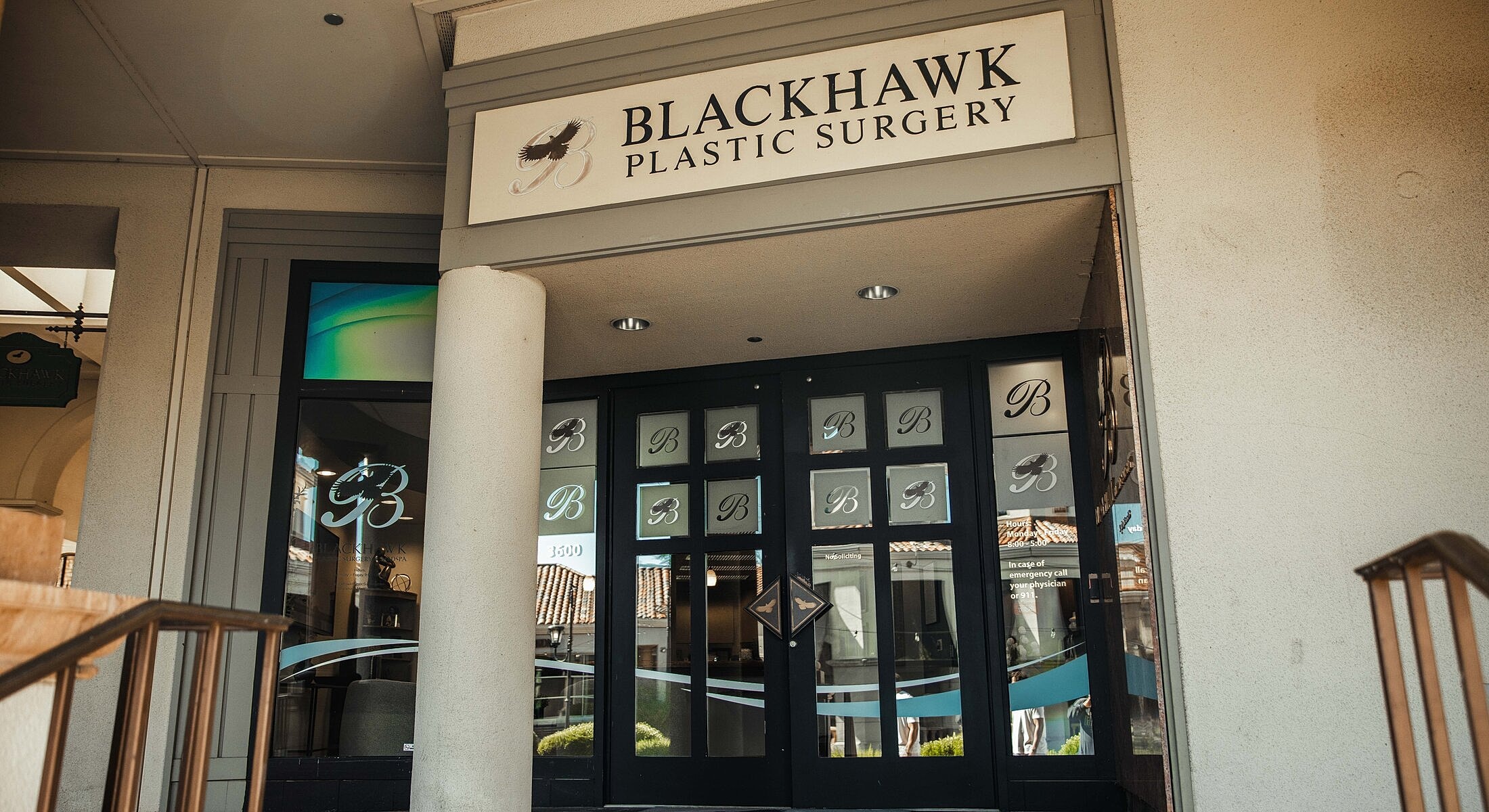 Entrance of Blackhawk Plastic Surgery office.